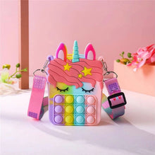 Load image into Gallery viewer, Pop It Fidget Toy Unicorn Clutch Purse-Assorted Colors
