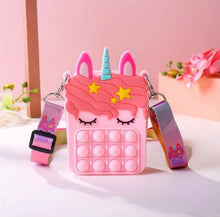 Load image into Gallery viewer, Pop It Fidget Toy Unicorn Clutch Purse-Assorted Colors
