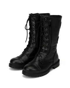 CLEARANCE Little Angel Combat Style Boots in Black