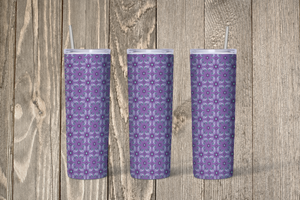 Purple Floral Paisley Skinny 20oz Tumbler