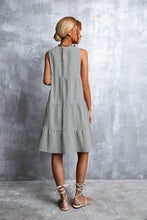 Load image into Gallery viewer, Sleeveless Round Neck Tiered Dress
