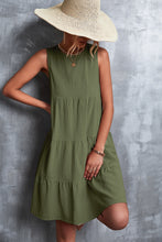 Load image into Gallery viewer, Sleeveless Round Neck Tiered Dress
