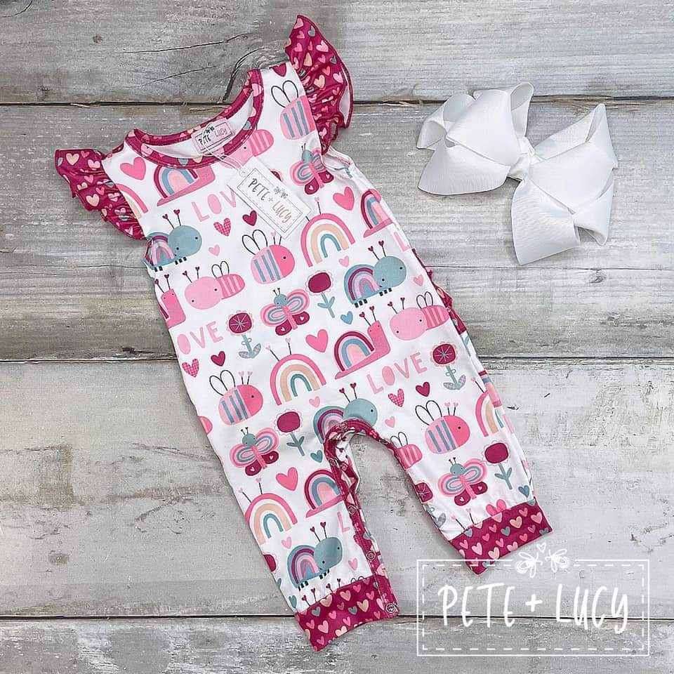 Pete & Lucy Love Bug Infant Romper